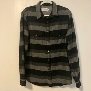 Wings + Horns Elbow Patch Utility Plaid Flannel